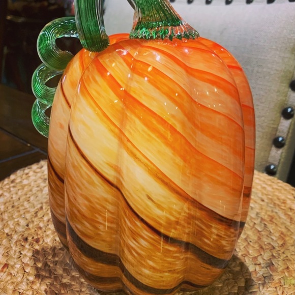 Hand Blown Glass Pumpkin - Picture 2 of 8